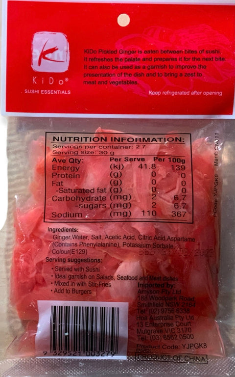 Kido Pickled Ginger Sliced 80G