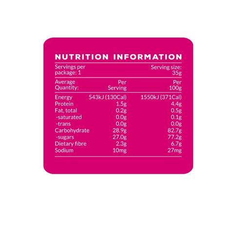 DJ&A Freeze Dried Mix Yellow Peach, Lychee, Strawberries 35g