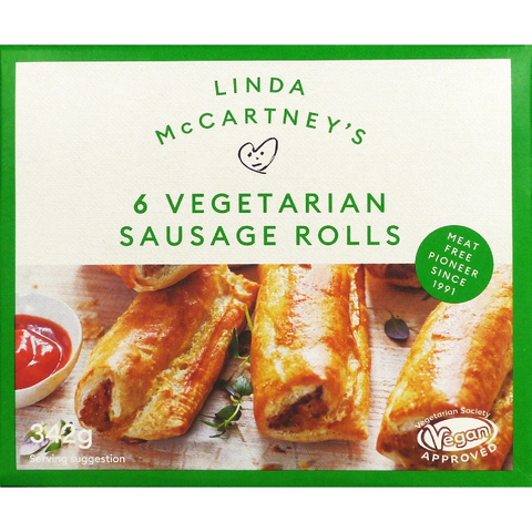Linda McCartney's 6 Vegetarian Sausage Rolls 342g