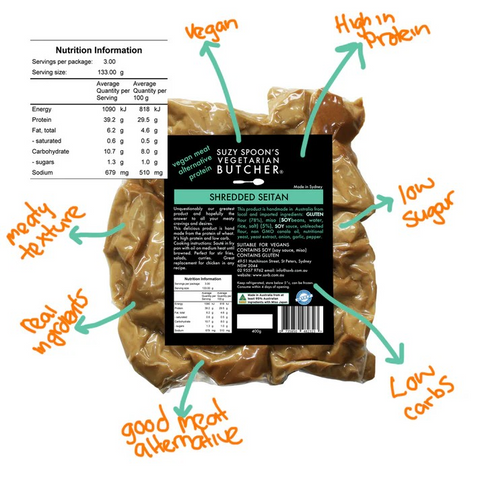 Suzy Spoon's Shredded Vegan Chicken 400g