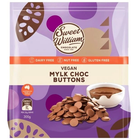 Sweet William Mylk Choc Buttons 300g