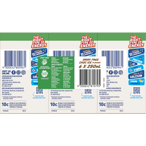 Up&Go Liquid Breakfast Dairy Free Choc Ice 250mL x 6 pack