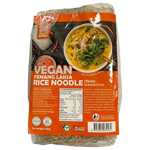 Vincent Vegetarian Food Vegan Penang Laksa Rice Noodle (Thick) 400g