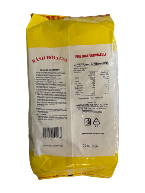 Yellow Gold Brand Fine Rice Vermicelli 400g