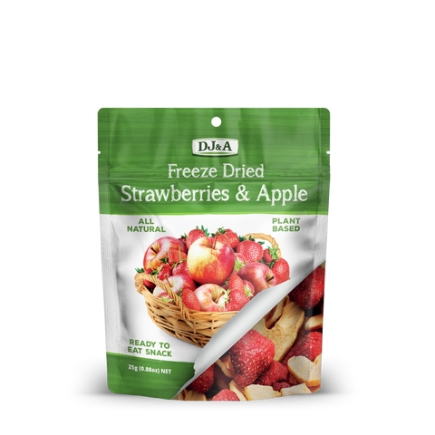 DJ&A Freeze Dried Strawberries & Apple 25g
