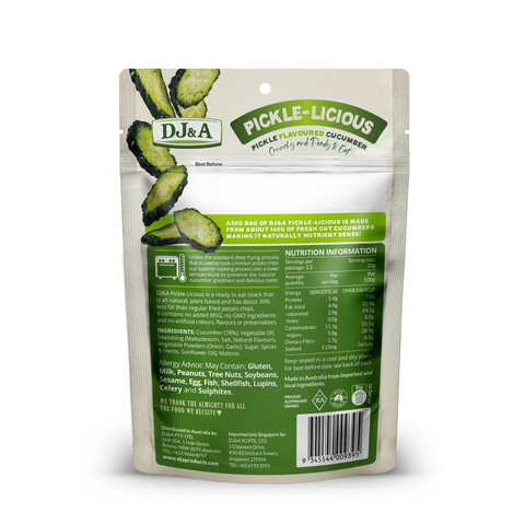 DJ&A Pickle-Licious Pickle Flavoured Cucumber 50g