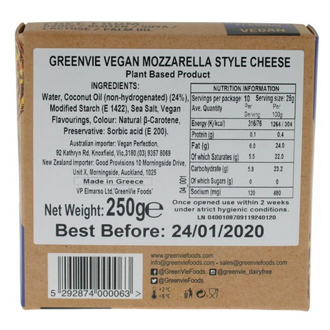 Green Vie Mozzarella Style Block 250g