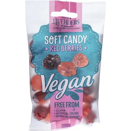 J.Luehders Soft Vegan Candy Red Berries 80g