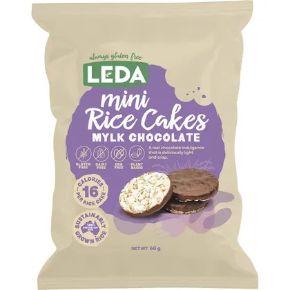 Leda Mini Rice Cakes Mylk Chocolate 60g