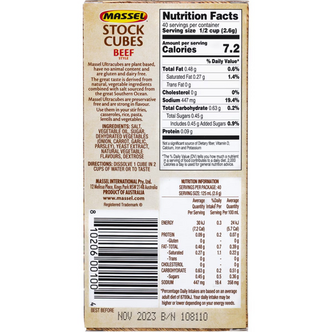 Massel Beef Style Stock Cubes 105g