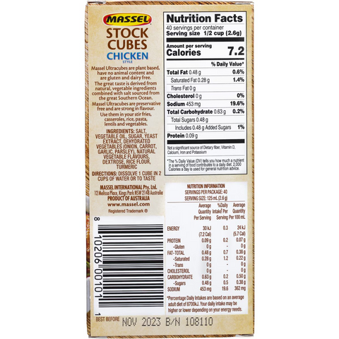 Massel Chicken Style Stock Cubes 105g