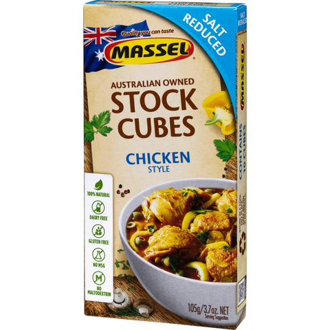 Massel Salted Reduced Chicken Style Stock Cubes 105g