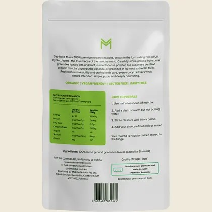 Matcha Green Tea Powder 100% Pure Stone Ground 70g