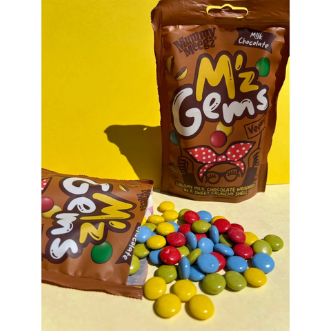 Mummy Meegz M'z Gems Candy Coated Choc Buttons Plain 80g