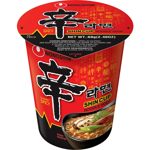 Nongshim Gourmet Spicy Shin Cup Noodle Soup 68g