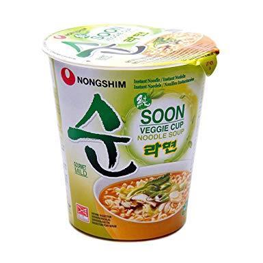 Nongshim Soon Veggie Cup Noodle Soup, 67 G