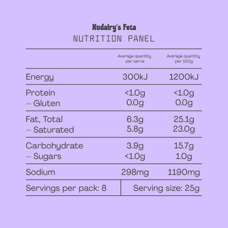 Nudairy's Feta 200g