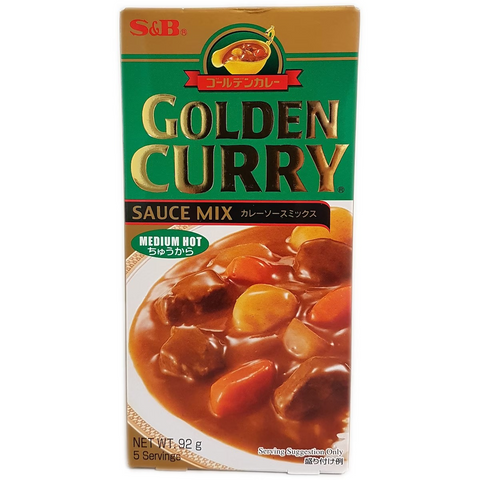 S&B Golden Curry Japanese Curry Mix Medium Hot 92g