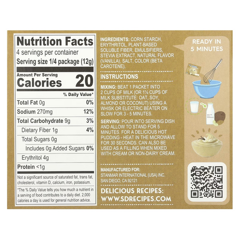 Simply Desserts Vanilla Pudding 48g