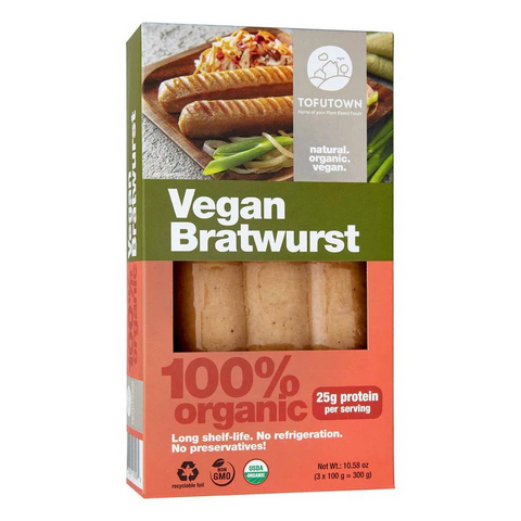 Tofutown Organic Bratwurst Style Sausages 300g