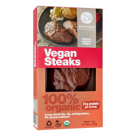Tofutown Organic Vegan Steaks 210g