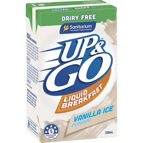 Up&Go Liquid Breakfast Dairy Free Vanilla Ice 250mL x 6 pack