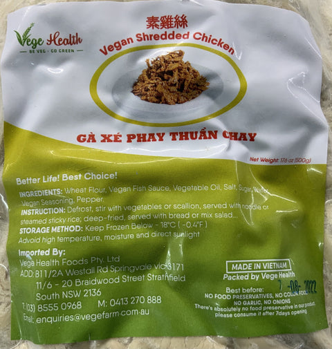 Vege Health Vegan Shredded Chicken 500G