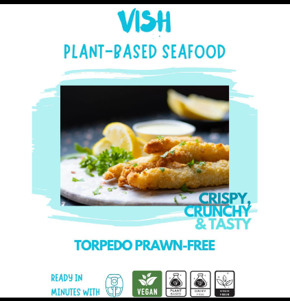 Vish Vegan Plant-based Torpedo Prawn-Free 500g