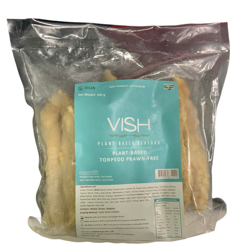 Vish Vegan Plant-based Torpedo Prawn-Free 500g