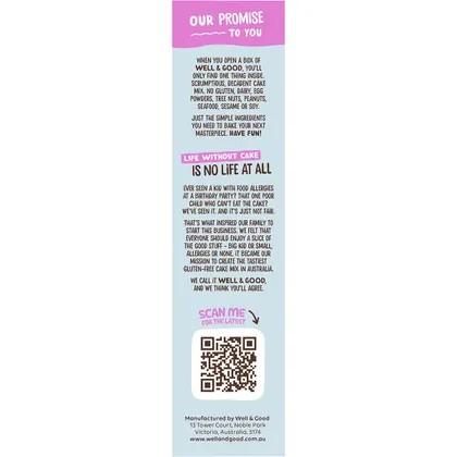 Well & Good All Purpose Cake Mix 40% Less Sugar 400g