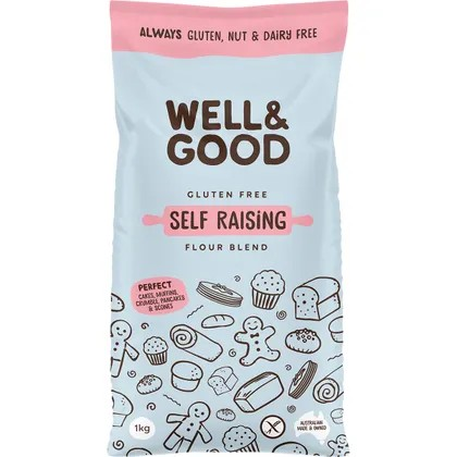 Well & Good Self Raising Flour Blend 1kg